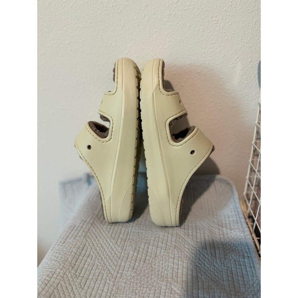 Crocs Classic Cozzzy Slide Sandals in Mushroom/Bone Women’s 11, Men’s 9 - Picture 9 of 12